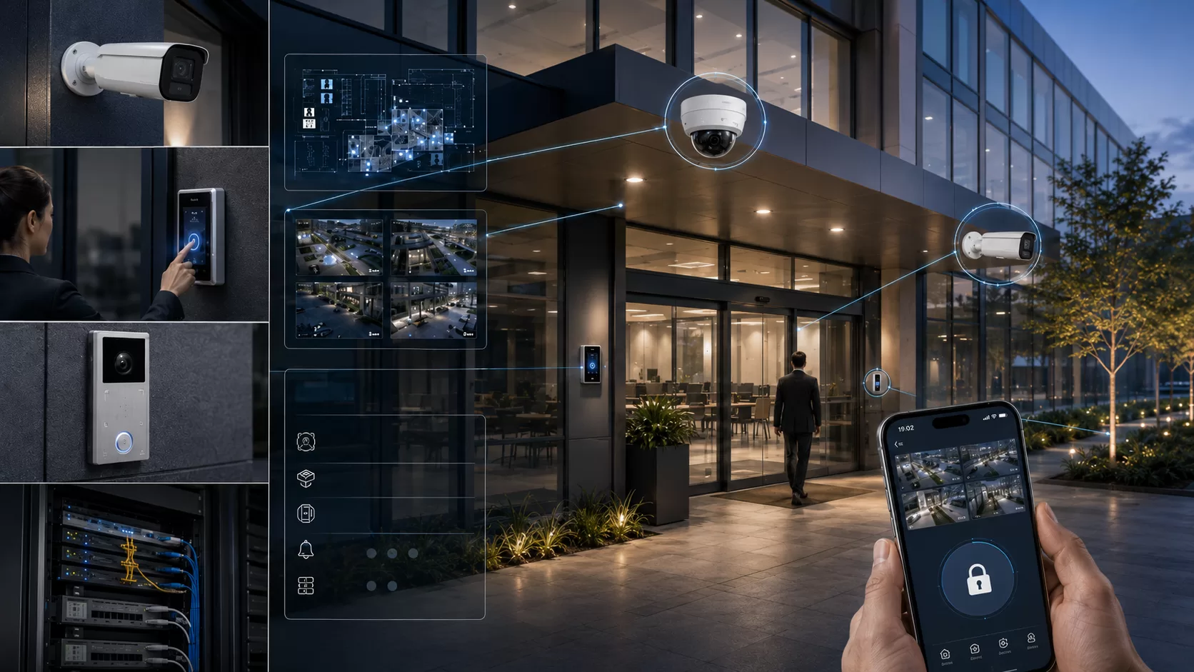 ระบบ Access Control เชื่อมต่อกับ CCTV Intercom Alarm และ Network